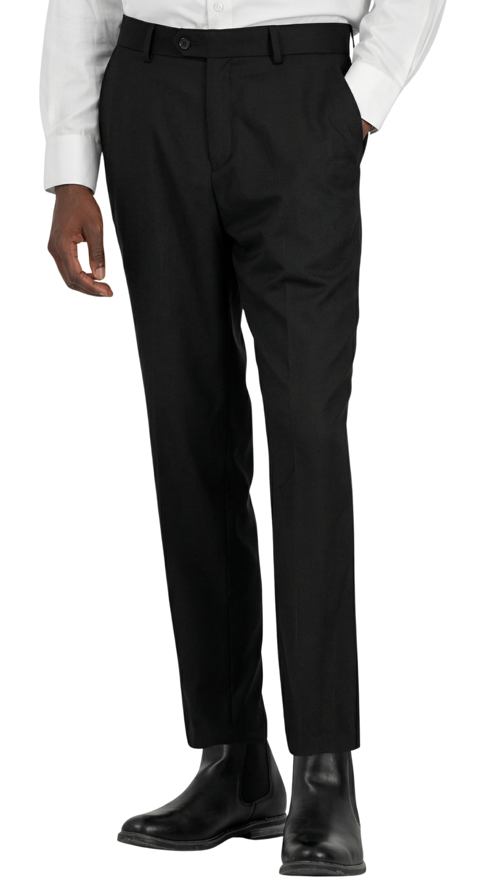 JAX MENS BLACK 2 BUTTON NOTCH LAPEL PICK STITCHING 3 PC SLIM FIT SUIT